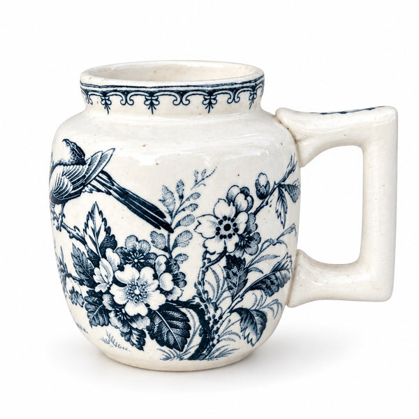 Petit pichet – pot à lait de dînette ancien, faïence de Lunéville, modèle Mésange