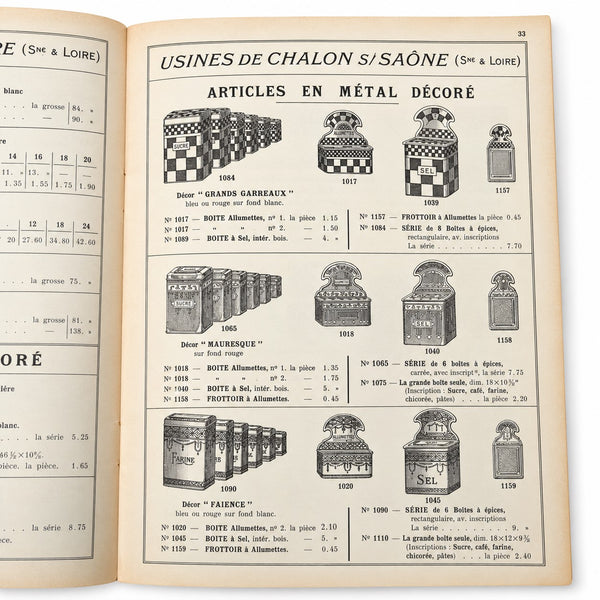 Catalogue ancien Société Industrielle de Ferblanterie S.I.F. – Articles de ménage – Février 1933