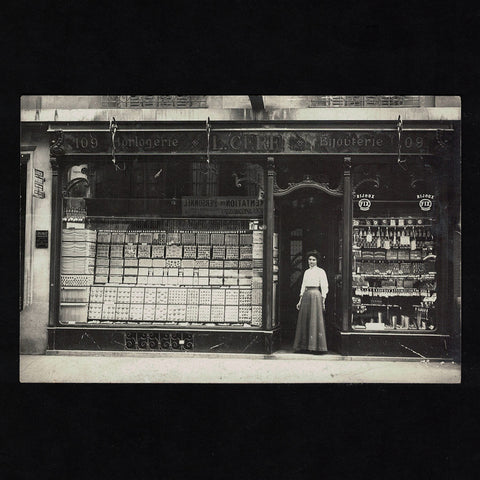 Ancienne carte photo bijouterie / horlogerie L. Cerf à Paris au 109 rue de Sèvres