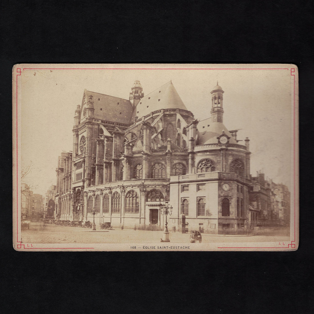 Photo ancienne collée sur carton Paris Église Saint Eustache