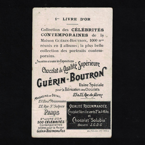 Ancienne chromo publicitaire Guérin Boutron Célébrités 190 Prince Georges de Cumberland