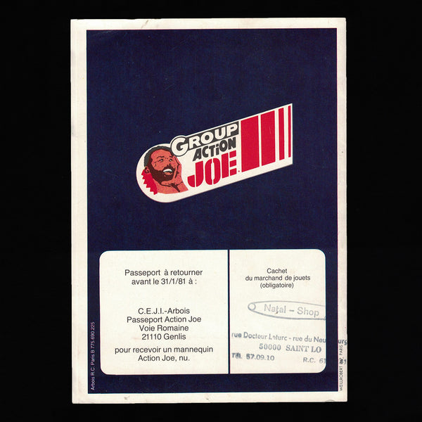Passeport collecteur Group Action Joe / Le Triangle des Bermudes ( 1981 )