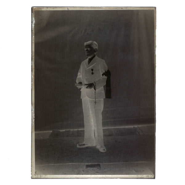 Négatif 18 x 13 / Ancienne photo plaque de verre / Religion - Communiant