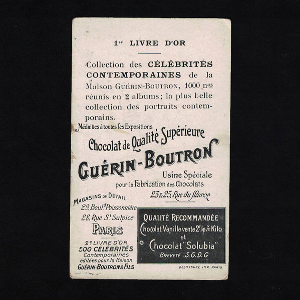 Ancienne chromo publicitaire Guérin Boutron Célébrités 377 Messager Compositeur Directeur Opéra