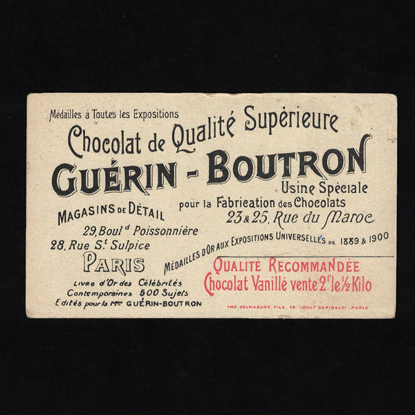 Ancienne chromo publicitaire Guérin Boutron Célébrités 5 Casimir Périer