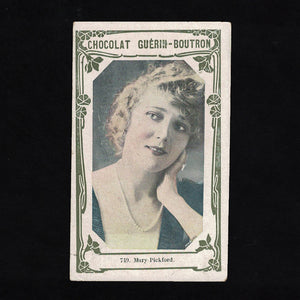 Ancienne chromo publicitaire Guérin Boutron Célébrités 749 Mary Pickford