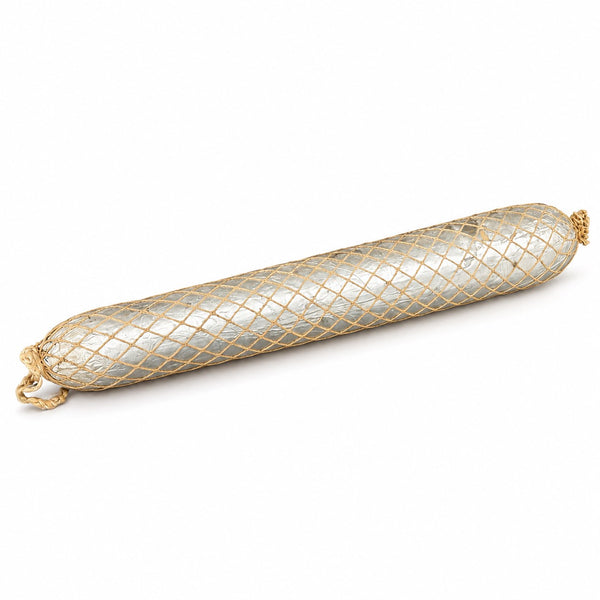 Ancien saucisson factice de charcuterie et boucherie sous filet – Objet décoratif de vitrine