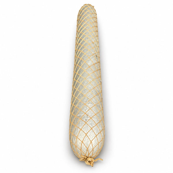 Ancien saucisson factice de charcuterie et boucherie sous filet – Objet décoratif de vitrine