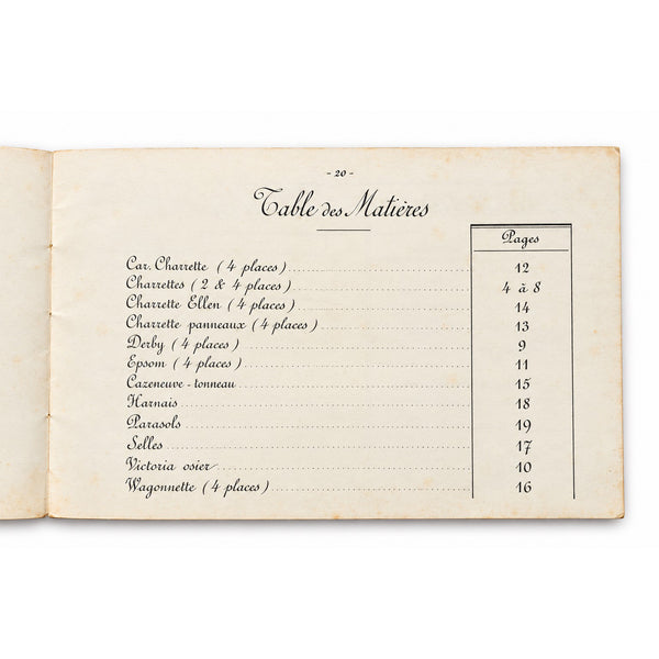Petit catalogue publicitaire ancien Vincent Fils – Voitures attelées pour chèvres, ânes et poneys, Paris