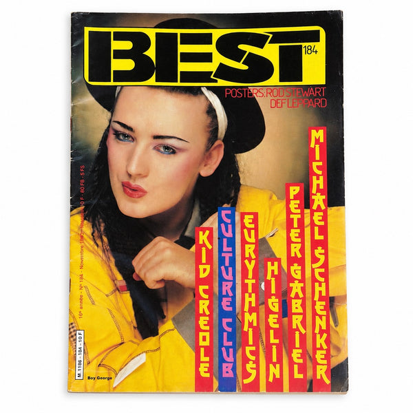 Magazine BEST n°184 – Novembre 1983 – Boy George, Culture Club, Eurythmics, Peter Gabriel