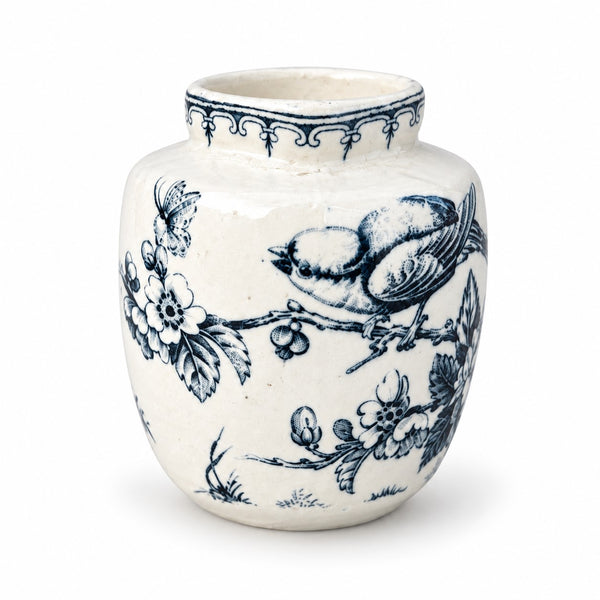Petit pichet – pot à lait de dînette ancien, faïence de Lunéville, modèle Mésange