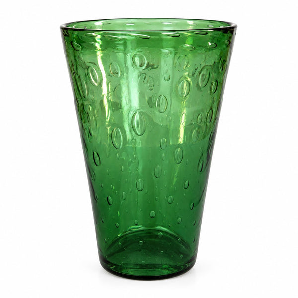 Vase vintage en vetro verde bullicante d’Empoli, Italie, années 1950-1960