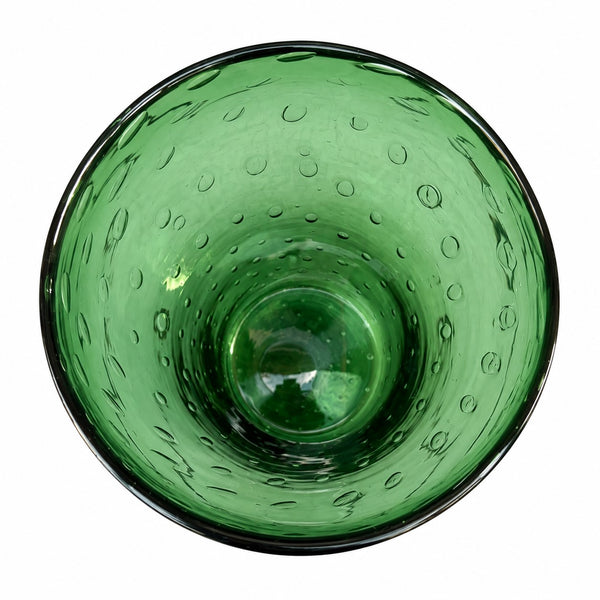 Vase vintage en vetro verde bullicante d’Empoli, Italie, années 1950-1960