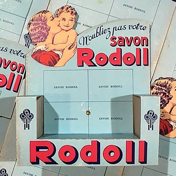 Ancien carton publicitaire / présentoir à monter / Savon Rodoll