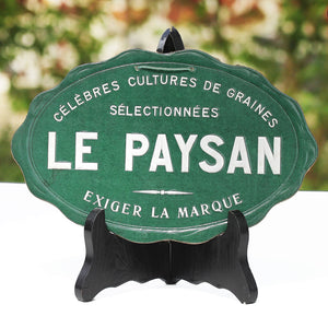 Ancien carton publicitaire de graineterie Graines " Le Paysan "