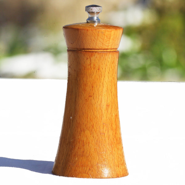 Petit moulin à poivre vintage Peugeot Frères en bois vernis 12.5 cm