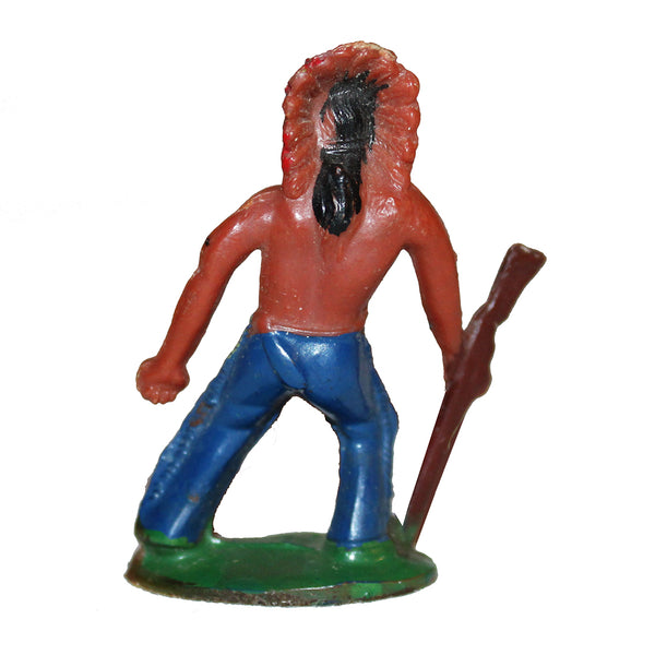 Figurine plastique Clairet guerrier / chef indien Far West