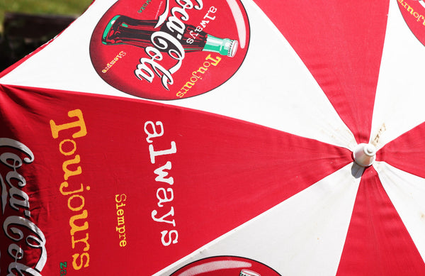 Parasol publicitaire vintage Always Coca-Cola