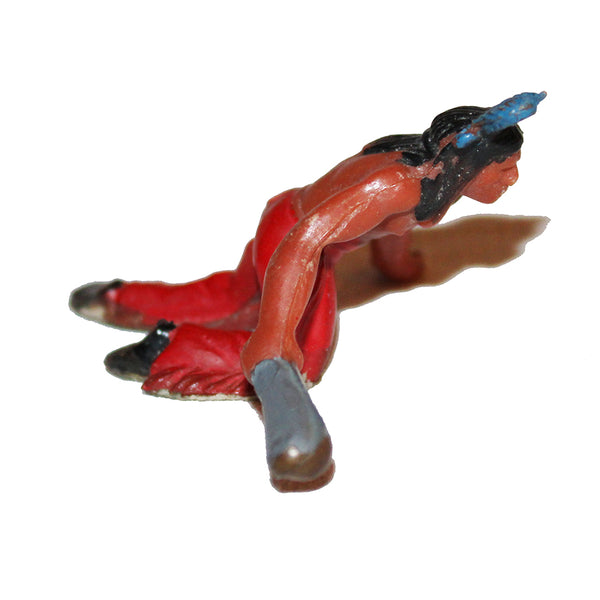 Figurine plastique Clairet guerrier indien qui rampe Far West