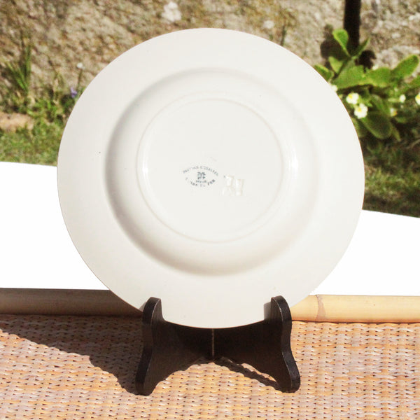 Ancienne assiette creuse 22.5 cm en faïence de Creil et Montereau service Cerisier