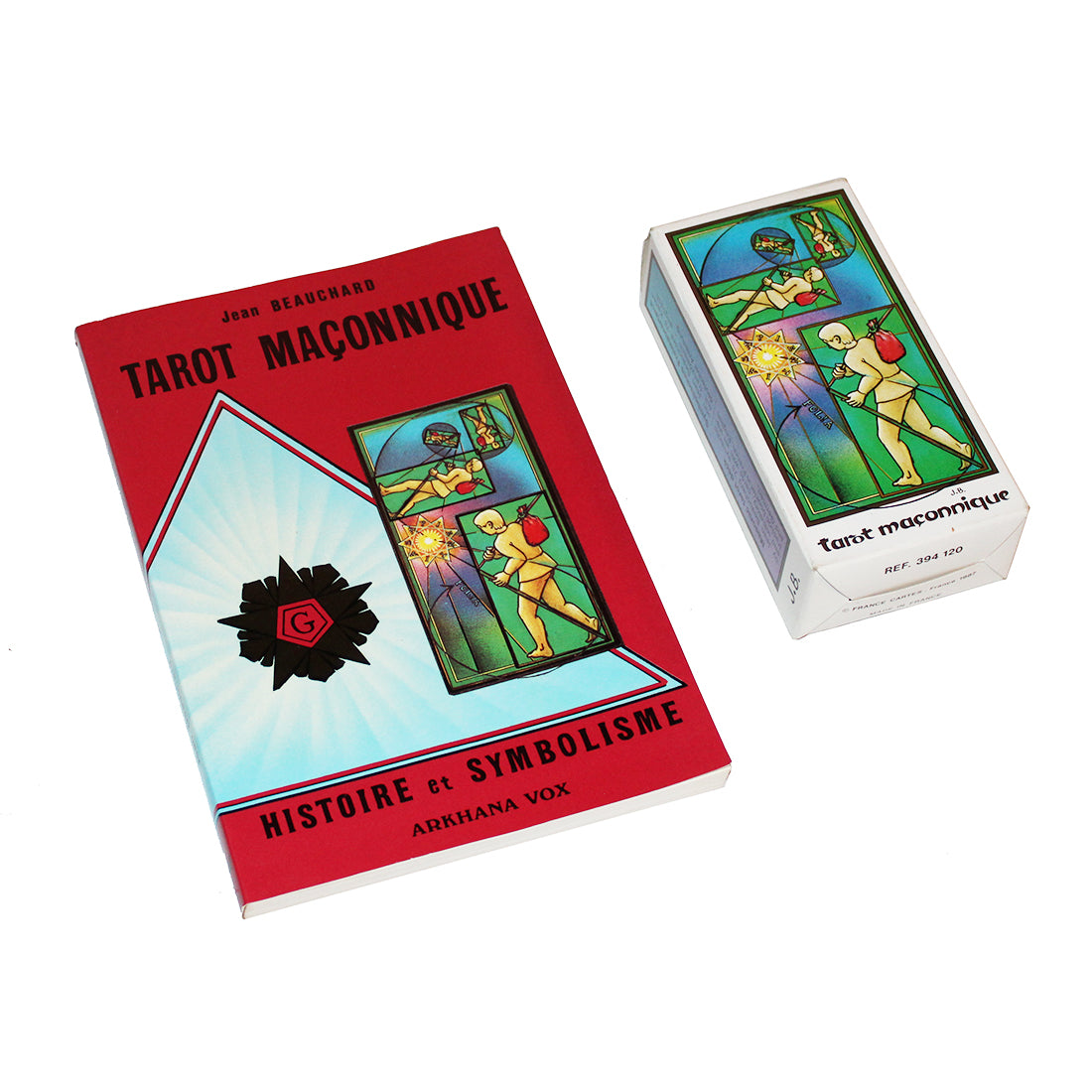 Jeu de Tarot Maçonnique Grimaud édition de 1987 + livre Jean Beauchard