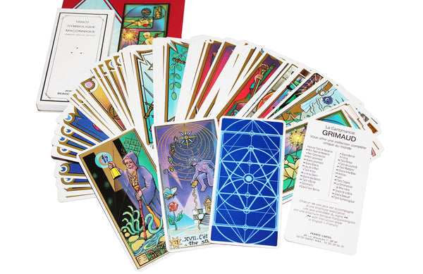 Jeu de Tarot Maçonnique Grimaud édition de 1987 + livre Jean Beauchard