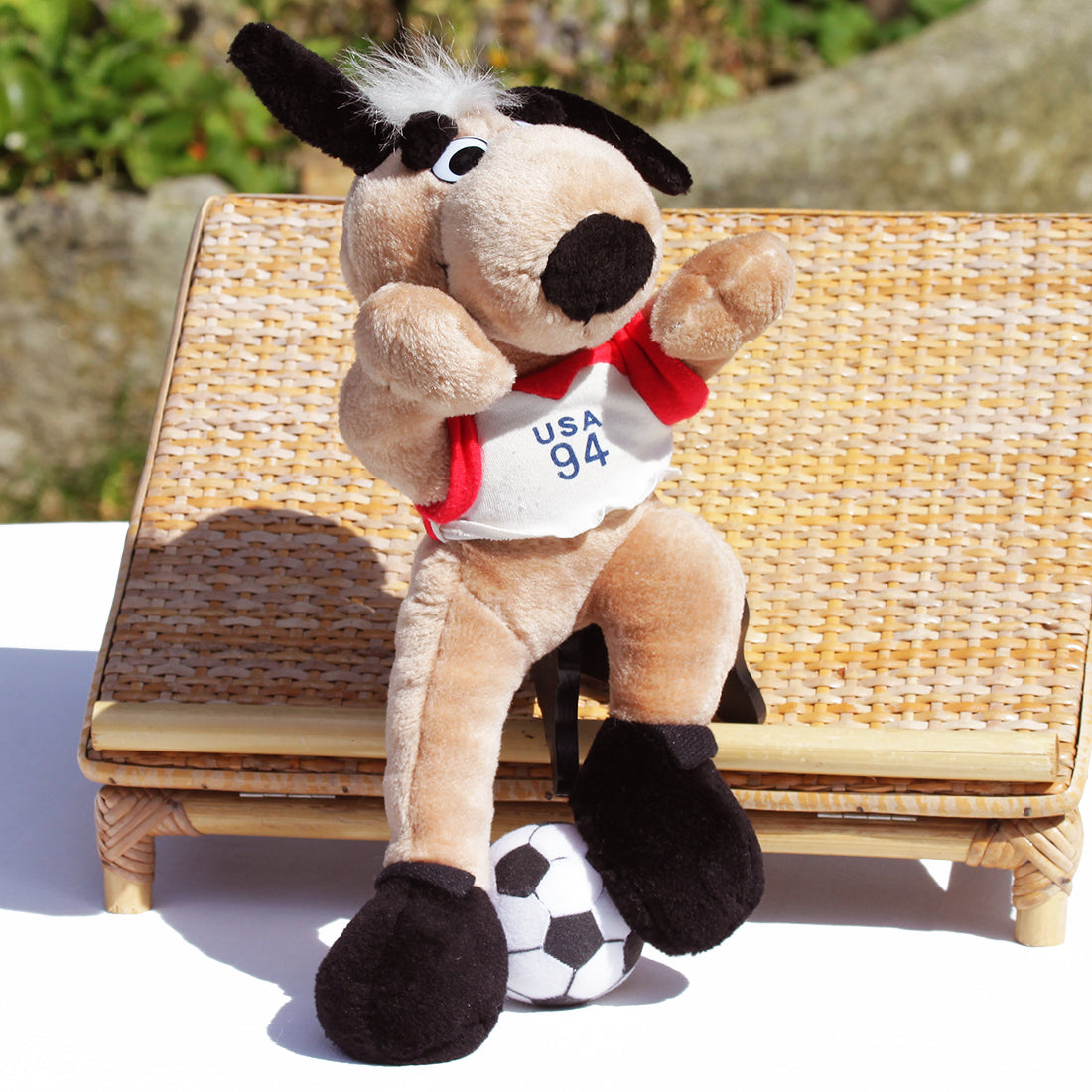 Peluche mascotte officielle Striker world Cup football USA 94