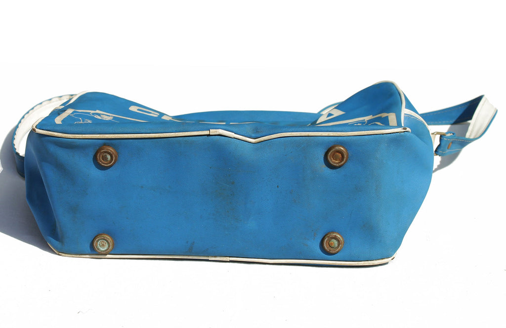 Sac bleu à bandoulière à effet croco Vintage - Accessoires & Bagagerie Sac bleu à bandoulière à effet croco Vintage - Accessoires & Bagagerie