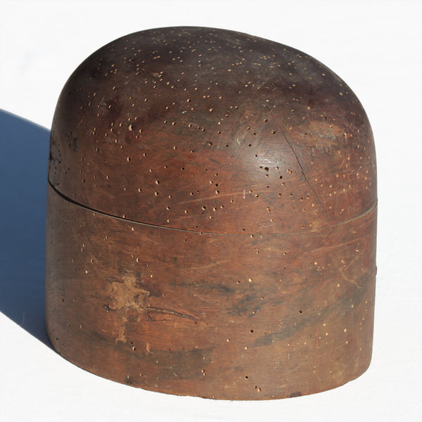 Ancienne marotte / forme à chapeau en bois de chapelier taille 57