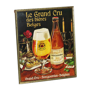 Glaçoïde publicitaire vintage Hoegaarden Le Grand Cru des bières Belges