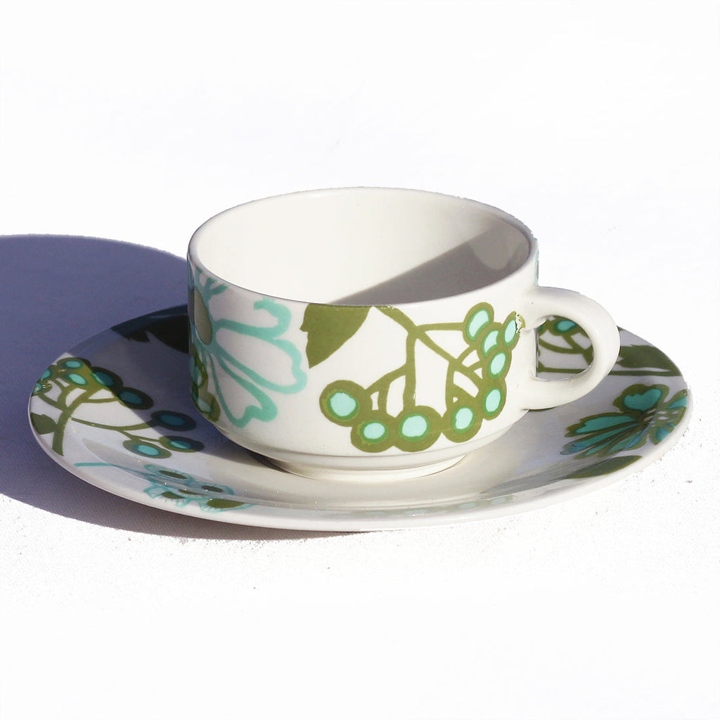 Lot de 3 tasses + sous tasses, décor Wild Rose, en céramique de Villeroy & Boch - Vendu Lot de 3 tasses + sous tasses, décor Wild Rose, en céramique de Villeroy & Boch - Vendu