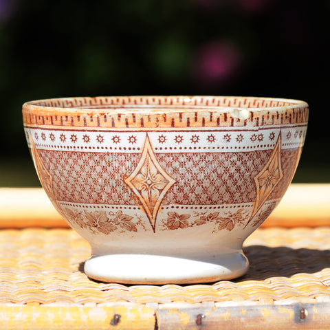 Ancien bol en faïence de Villeroy & Boch Wallerfangen modèle Indien style Bali