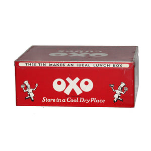 Boîte publicitaire vintage vide OXO cubes Lunch Box en tôle lithographiée