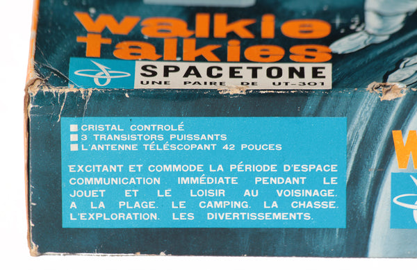 Jouet vintage paire de Talkie-Walkies Spacetone UT-301 en boîte