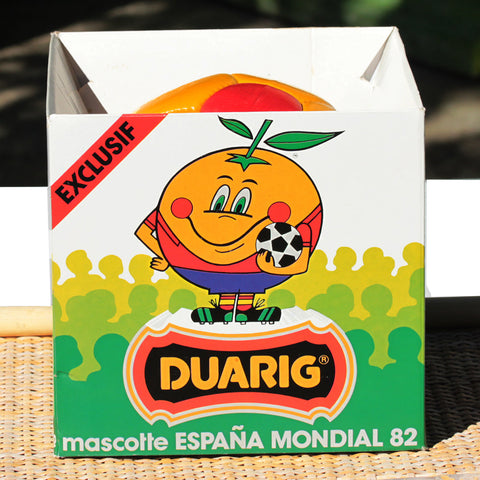 Football Memorabilia Mondial Espana 82 - ballon Duarig mascotte Espana en boîte