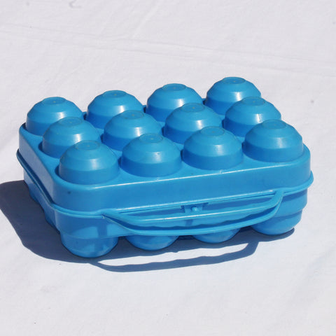 Boîte à œufs vintage en plastique bleu ( pour 12 )