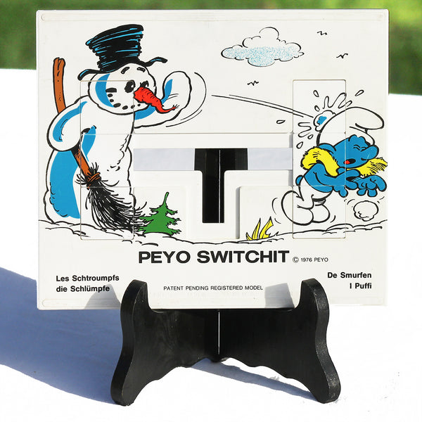 Jeu casse tête vintage Peyo Switchit Les Schtroumpfs de 1976