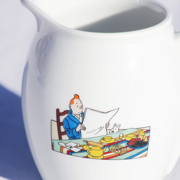 Petit pot à lait en porcelaine Tintin Les 7 Boules de Cristal ( Hergé/Moulinsart 1998 )