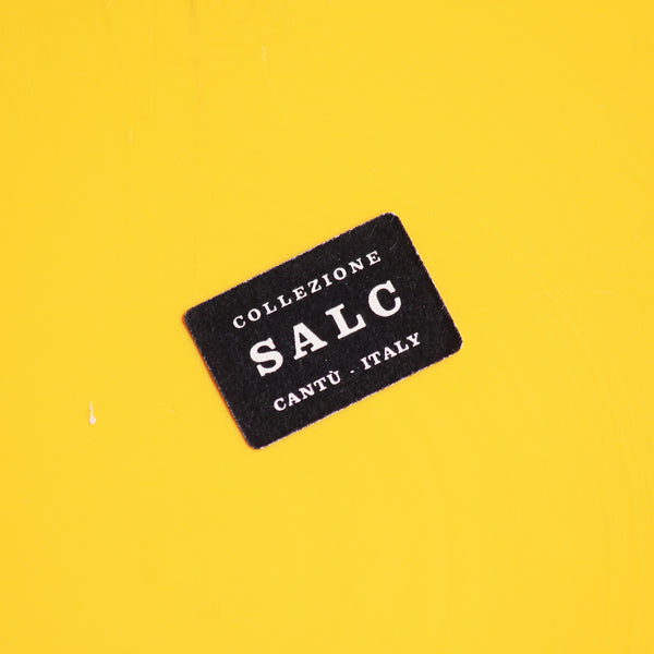 Miroir vintage SALC jaune caca d'oie ⌀ 39.5 cm Cantu Italie