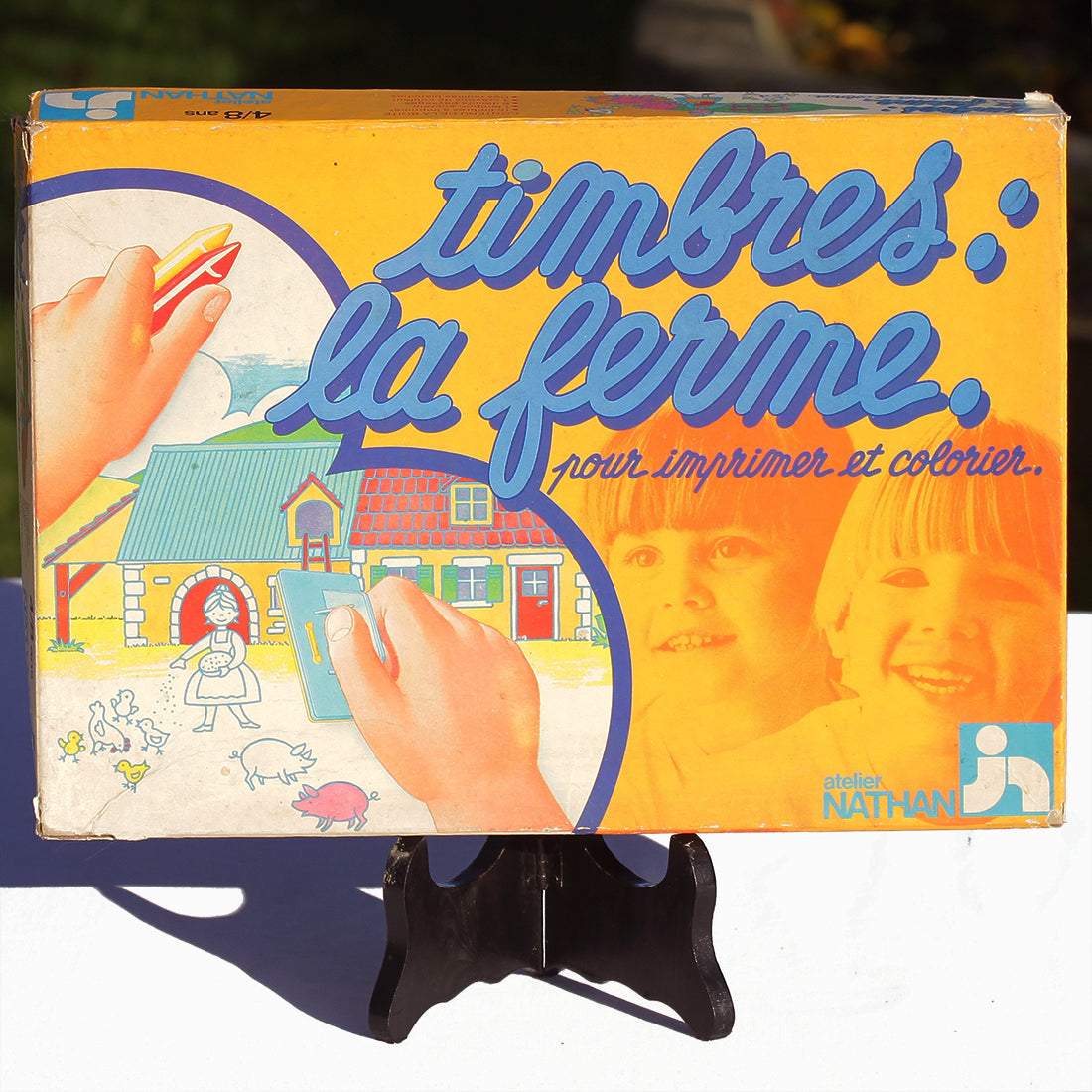 Boîte de jeu atelier Nathan timbres tampons : la ferme ( 1980 )