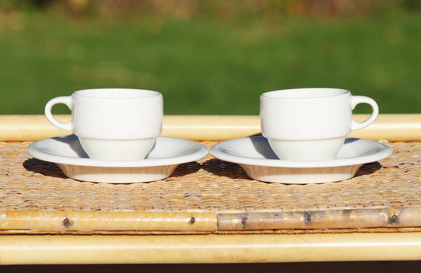 Duo de tasses à café + soucoupes Villeroy & Boch modèle Dune