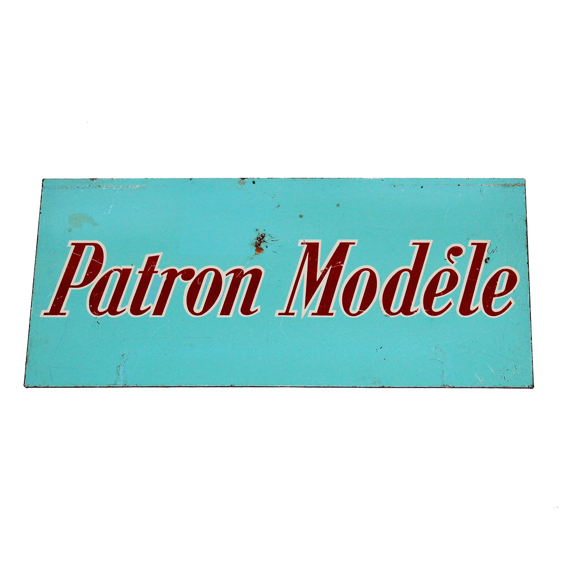 Petite plaque de présentoir en tôle non émaillée Patron Modèle couture