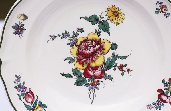 Ensemble de 5 assiettes creuses anciennes Villeroy & Boch Mettlach modèle 1562 Alt Strassburg