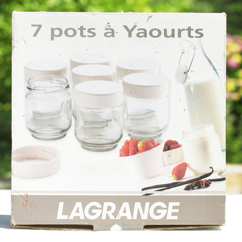 Boîte de 7 pots à yaourt Lagrange pour yaourtière en boîte