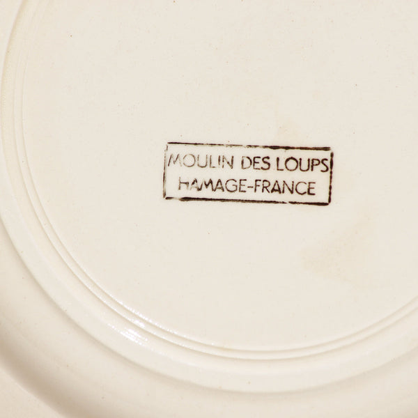 Ensemble de 6 assiettes plates anciennes Moulin des Loups & Hamage