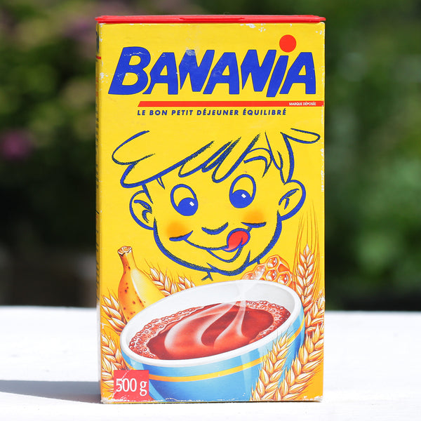 Boîte publicitaire Banania 500 g vide en carton de 2003