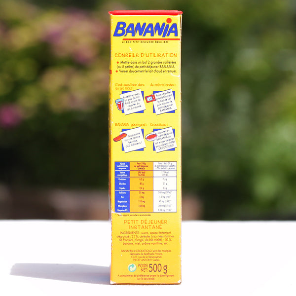 Boîte publicitaire Banania 500 g vide en carton de 2003