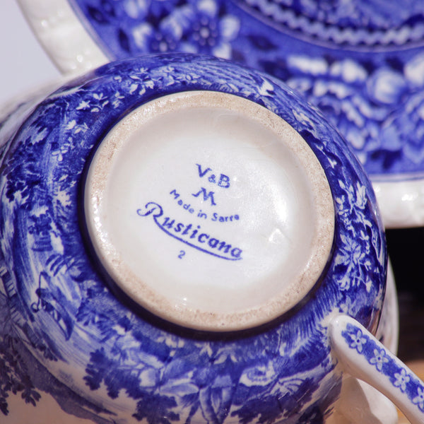 Tasse à thé ancienne en faïence de Villeroy & Boch Mettlach modèle Rusticana