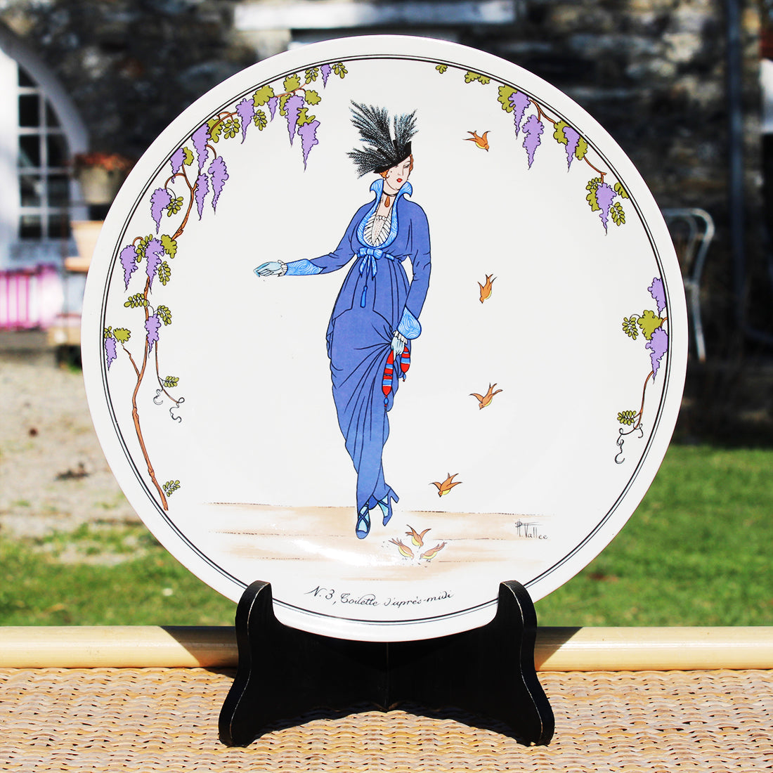 Assiette plate 26 cm Villeroy & Boch design 1900 n° 3 Toilette d'après-midi