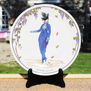 Assiette plate 26 cm Villeroy & Boch design 1900 n° 3 Toilette d'après-midi